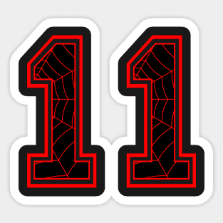 Number 11 Sticker